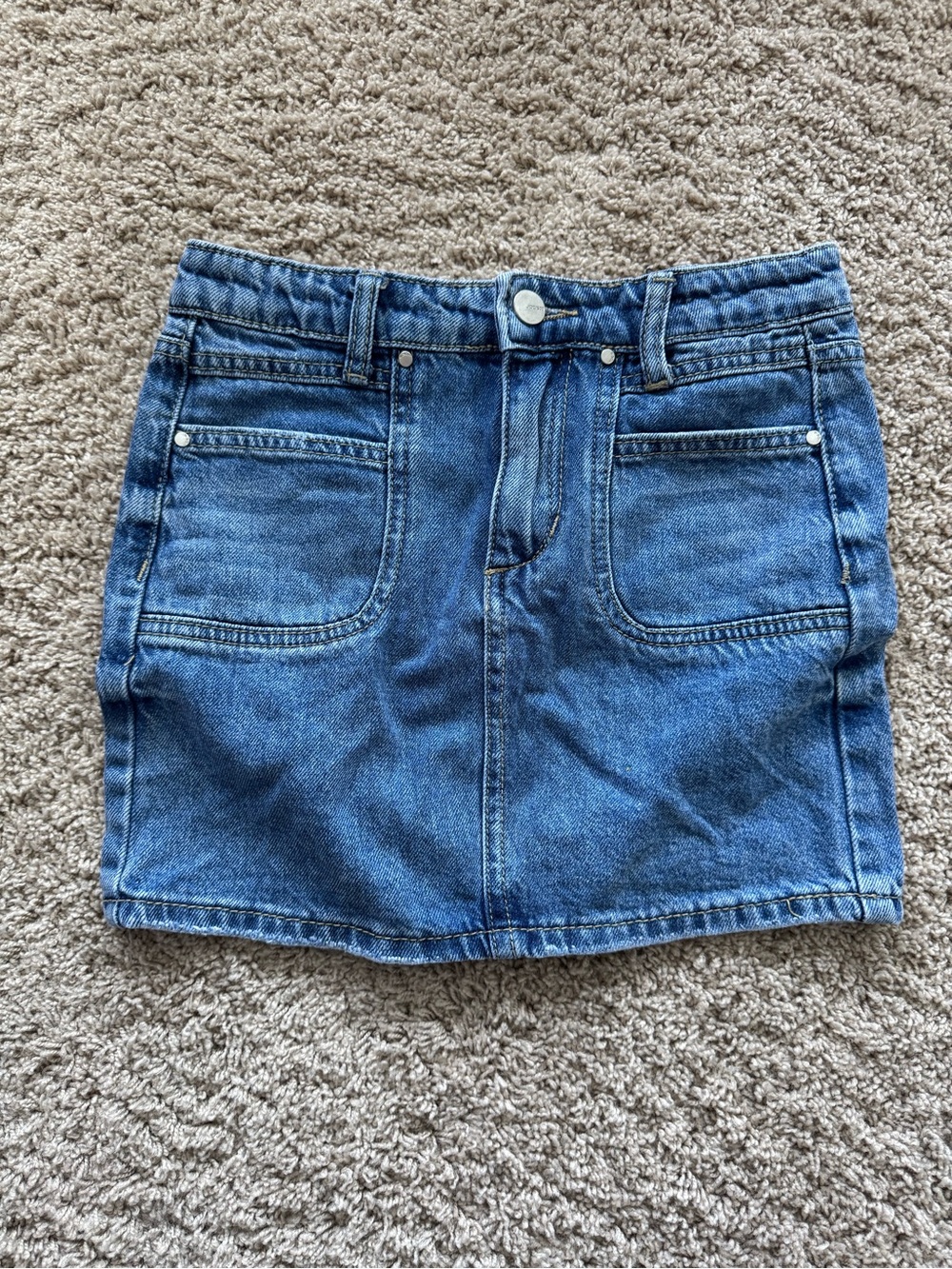 Joe's Jeans Blue Denim Mini Skirt with Front Patch Pockets
